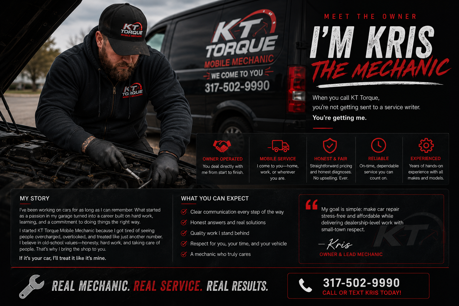 Meet Kris, owner and mechanic behind KT Torque Mobile Mechanic